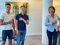 Luke, Ryan en burgemeester Blanksma met de SignalBand Luke, Ryan en burgemeester Blanksma met de SignalBand