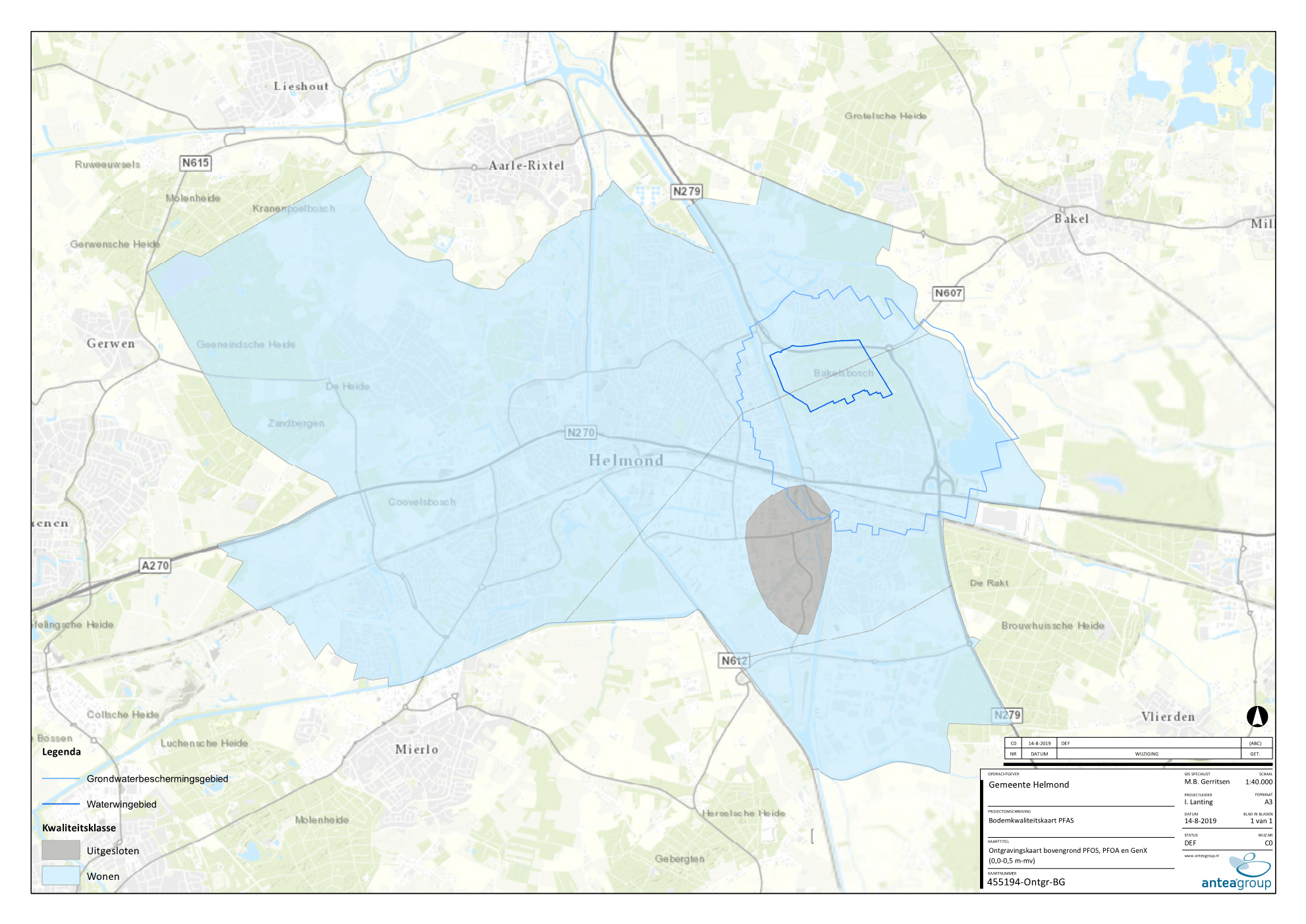 Ontgravingskaart PFAS bovengrond