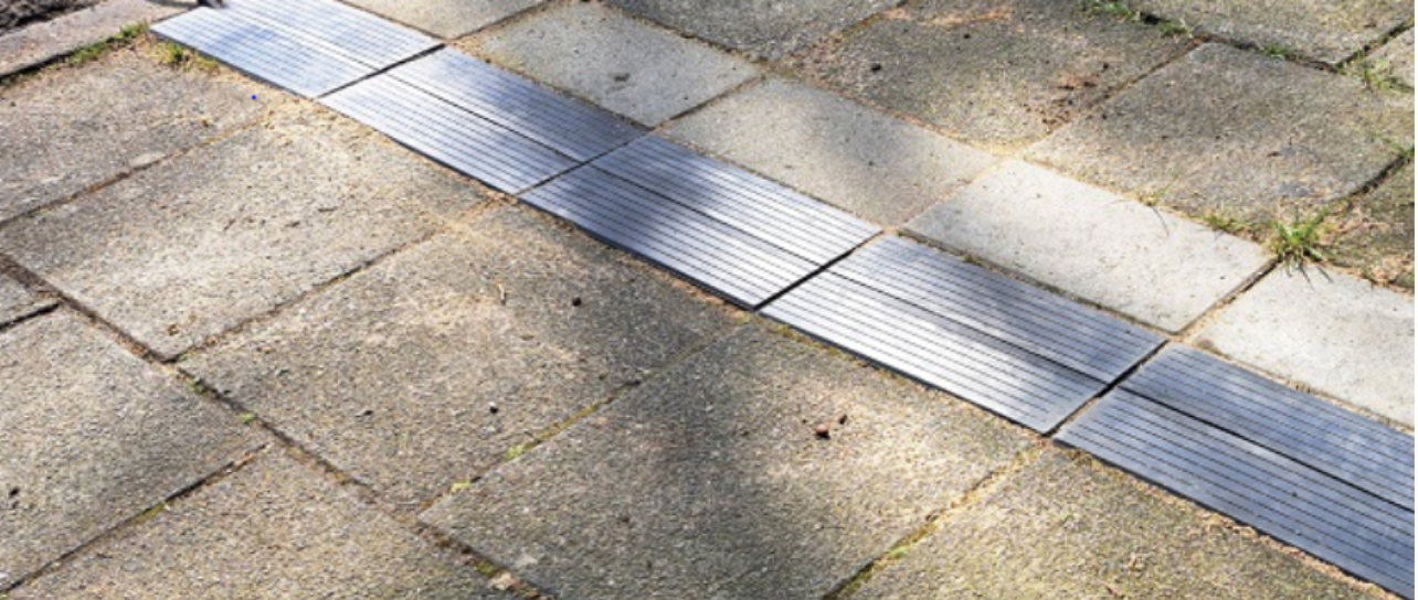 Afbeelding voorbeeldweergave kabelgoot op straat