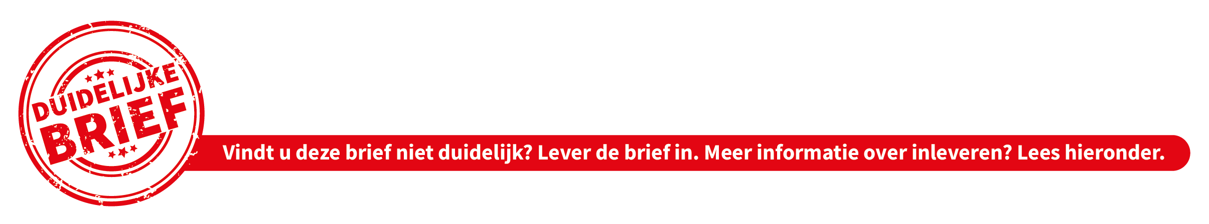 Duidelijke brief stempel