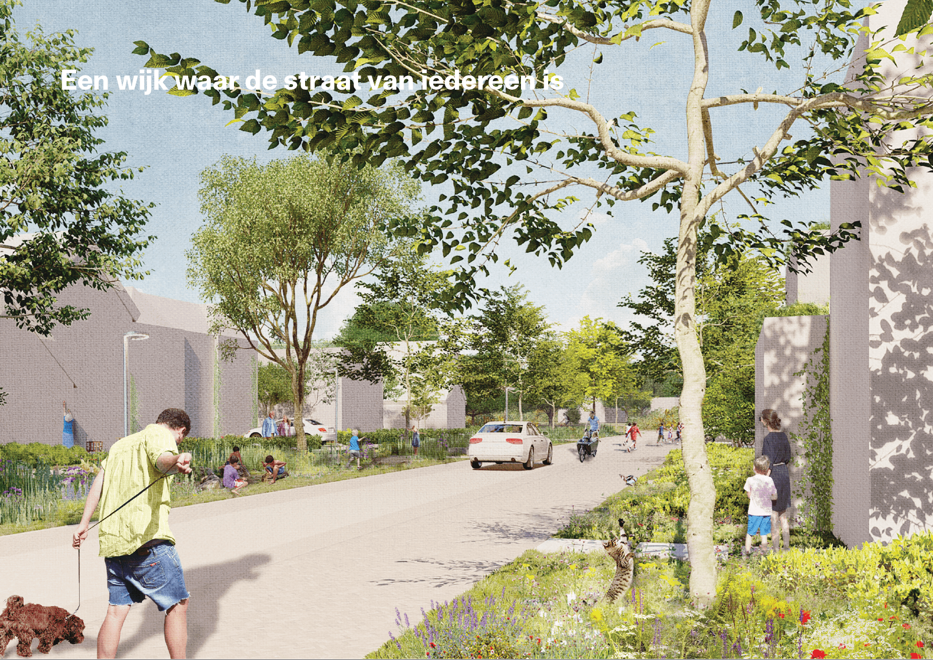 visualisatie woonstraat Nieuw Brandevoort