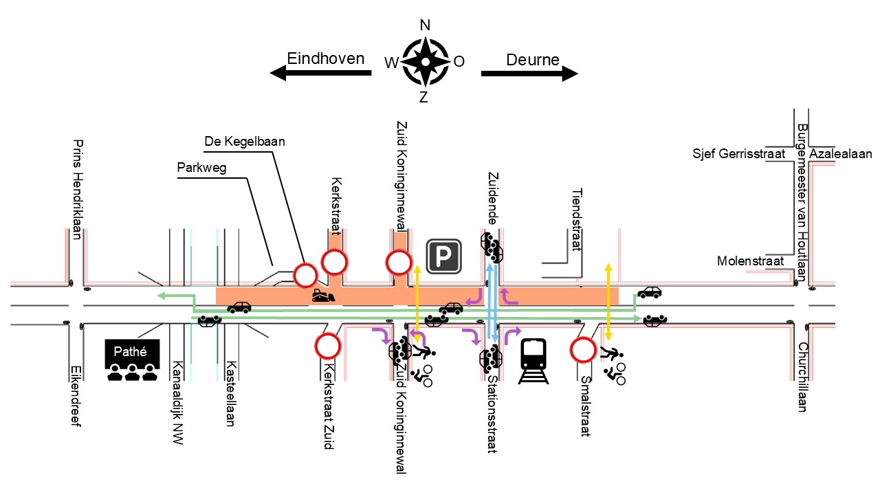 schematische weergave van Fase 4 werkzaamheden op de Kasteel-Traverse